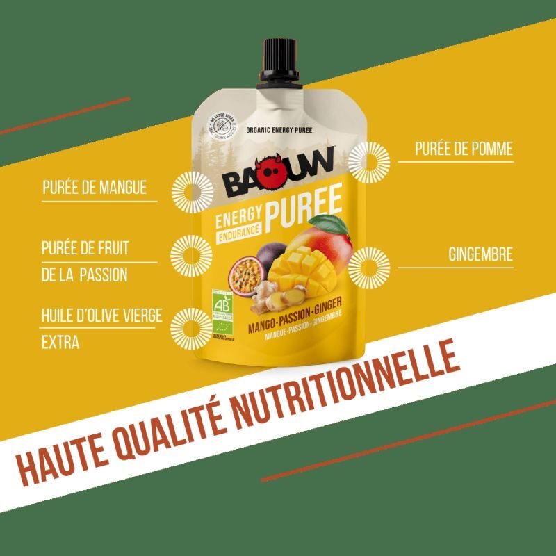 Baouw Mangue-Passion-Gingembre - Energy compote & purée | Hardloop