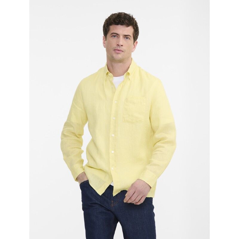 Chemise en lin à manches longues - Chemise homme