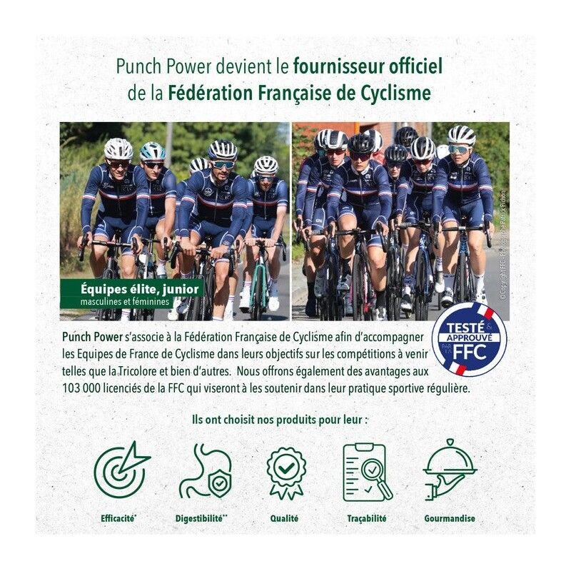 Punch Power Boisson FFC - Boost Energetique - Plus 3 Heures - 500 g - Energidryck | Hardloop