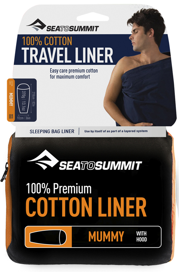 Sea To Summit Coton Traveller Pillow Insert - Hüttenschlafsack aus Seide und Baumwolle