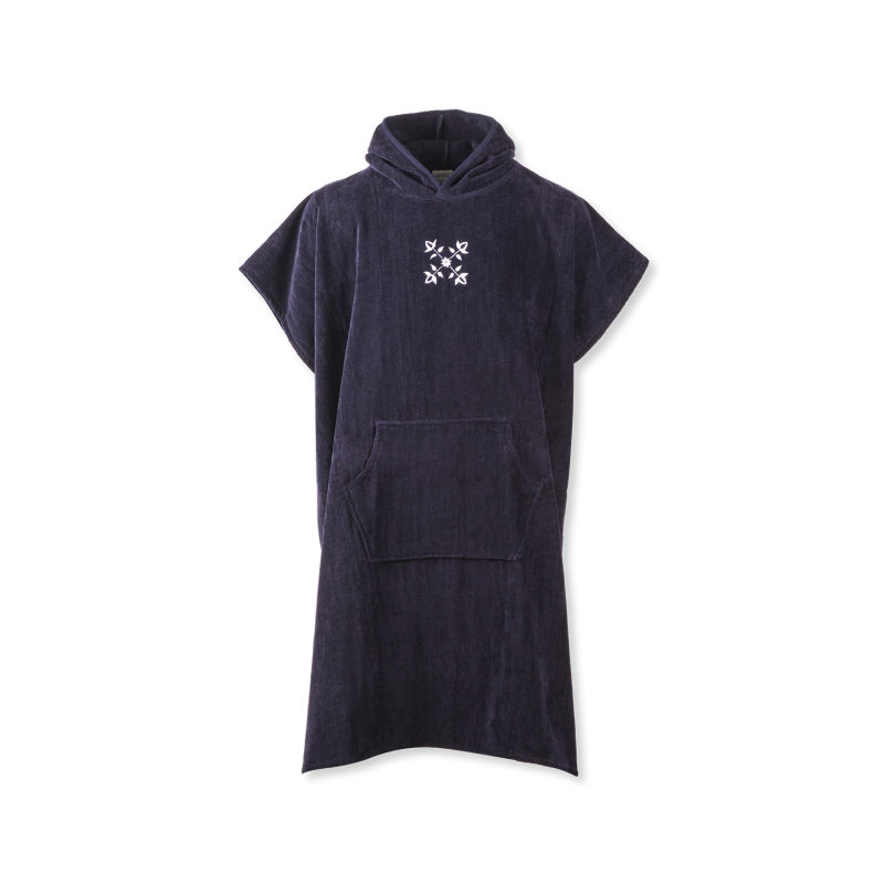 Poncho Pur Coton 420 G/m² Brodé Rose | Garnier Thiebaut