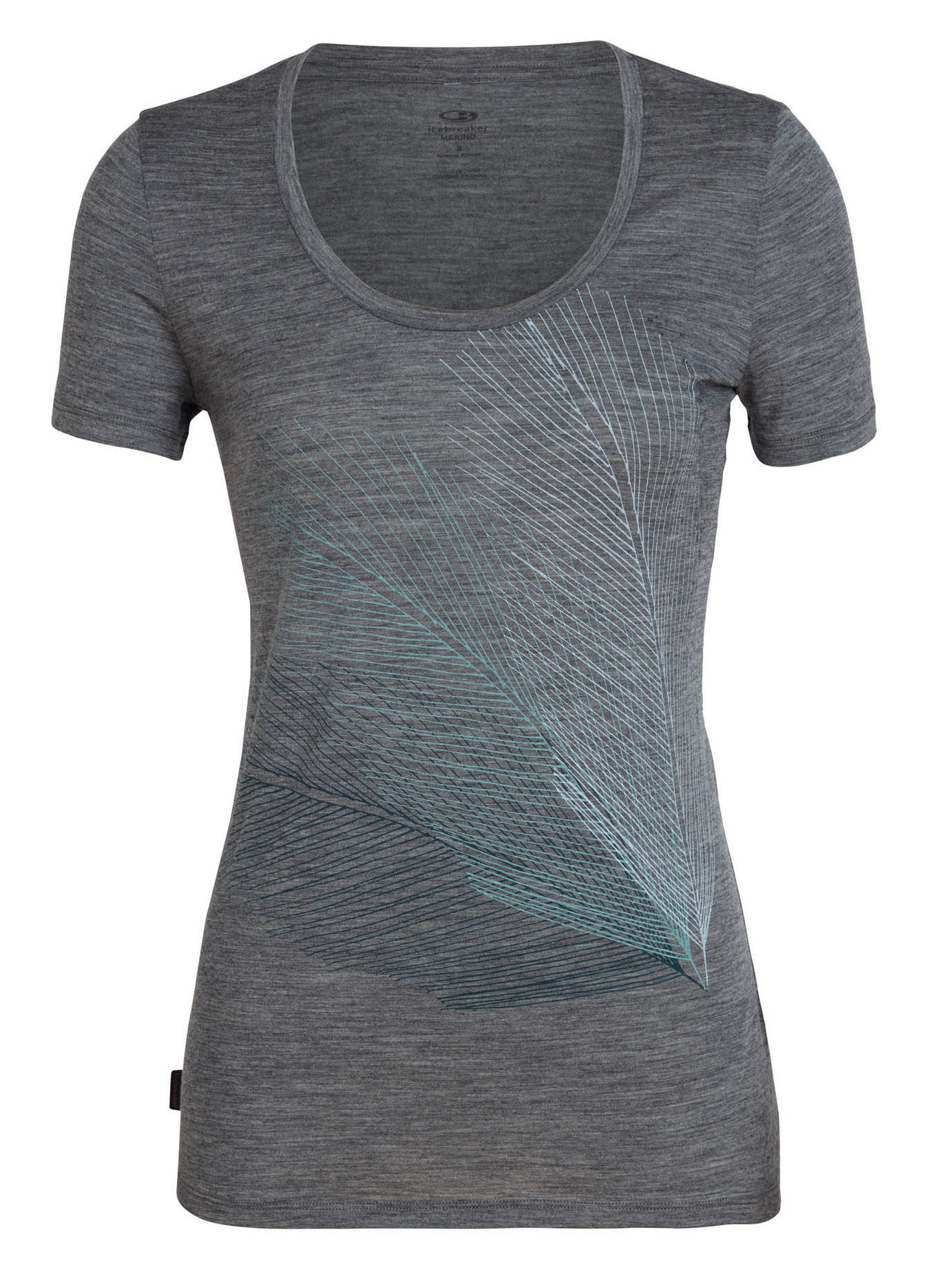 Icebreaker Tech Lite Short Sleeve Scoop Plume - Camiseta de merino - Mujer I Hardloop