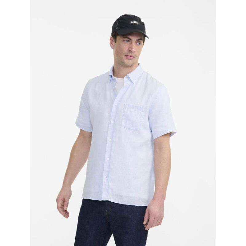 Aigle Chemise Lin Manches Courtes - Camicia - Uomo | Hardloop