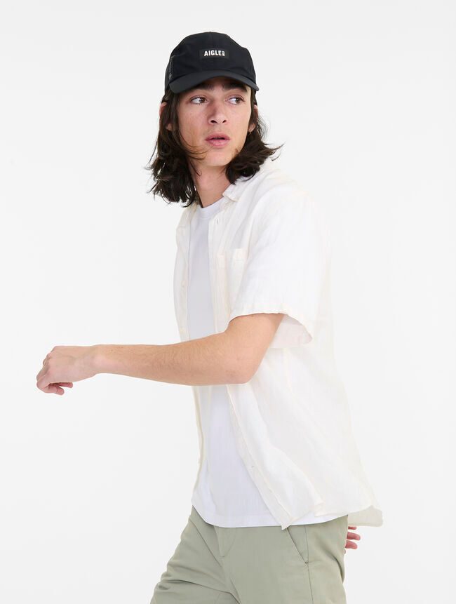 Aigle Chemise Lin Manches Courtes - Camicia - Uomo | Hardloop