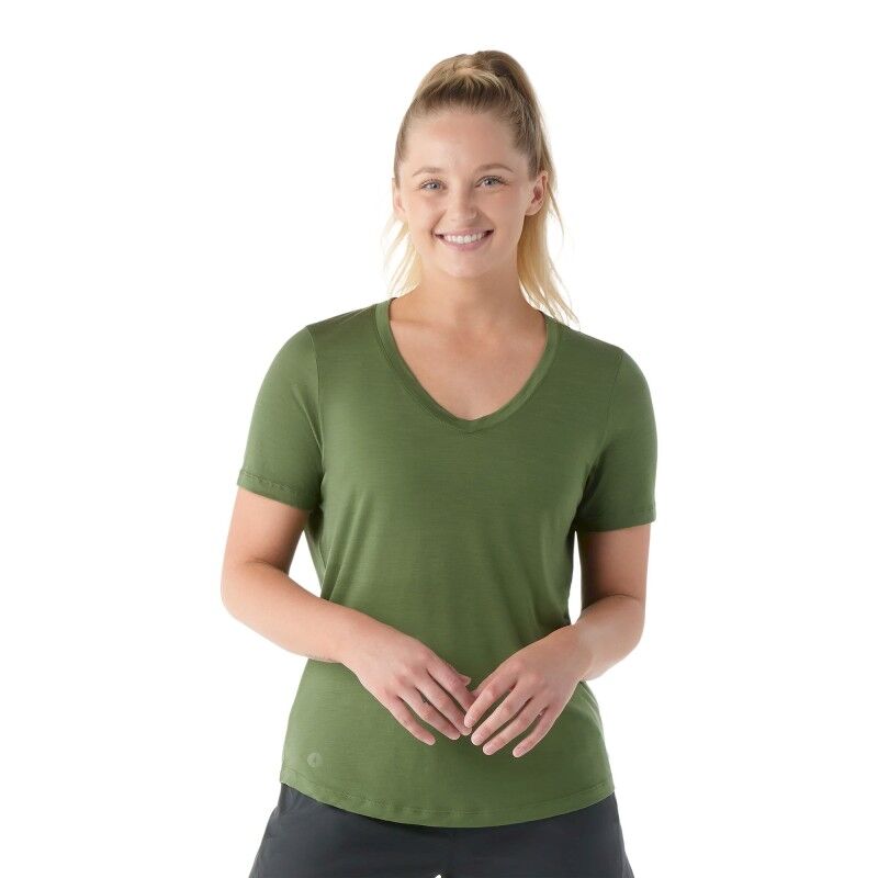 Smartwool Active Ultralite V-Neck Short Sleeve - Maglia merino - Donna | Hardloop