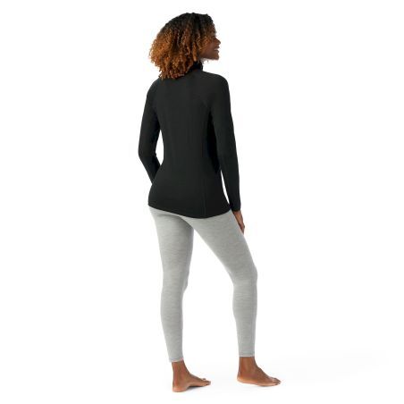 Smartwool Haut De Base Femme, Noir, Taille L, 1/4 Zip, Laine Mérinos Mélangée