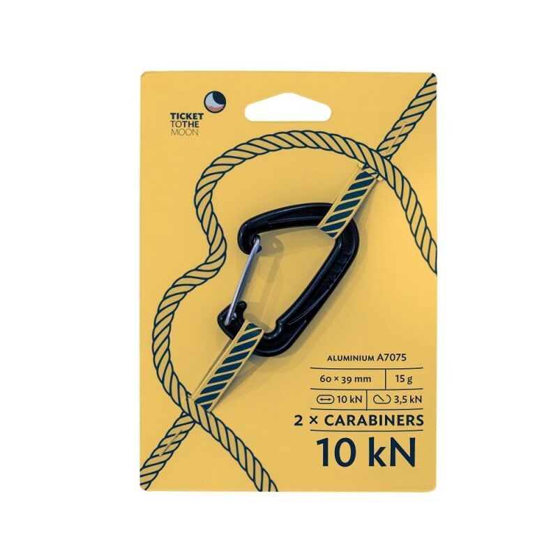 Ticket to the Moon Aluminium carabiner 10kN x2 - Karabinhage | Hardloop