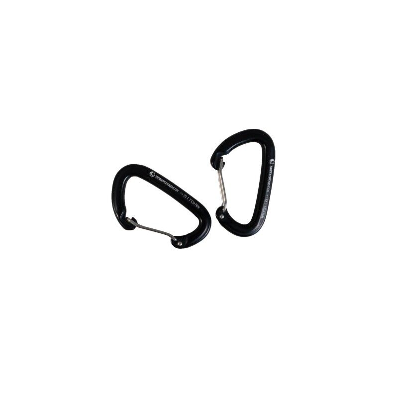 Aluminium carabiner 22kN x2 - Mosquetón