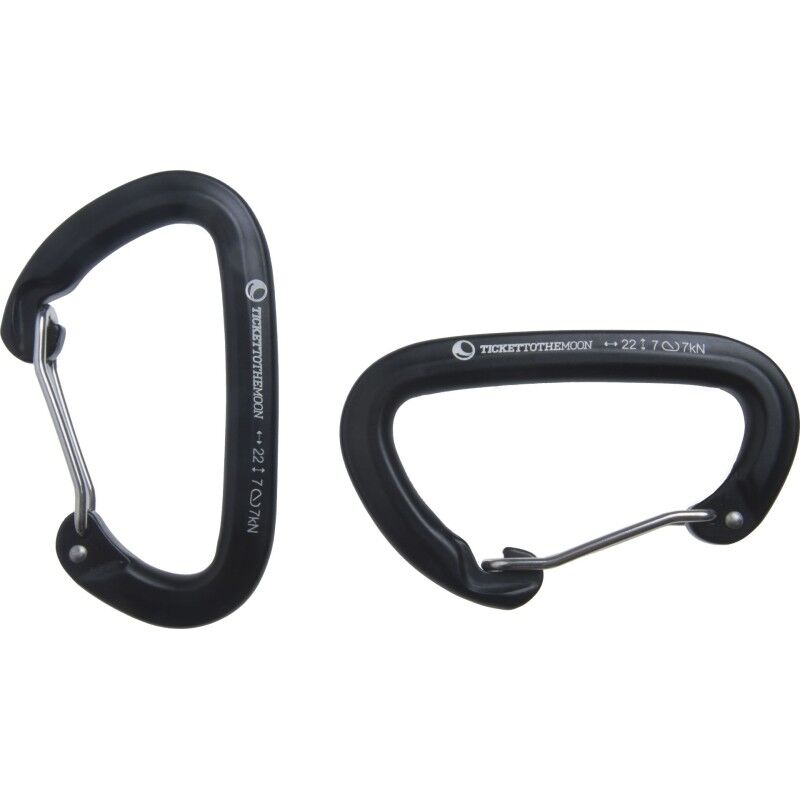 Ticket to the Moon Aluminium carabiner 22kN x2 - Sulkurenkaat | Hardloop