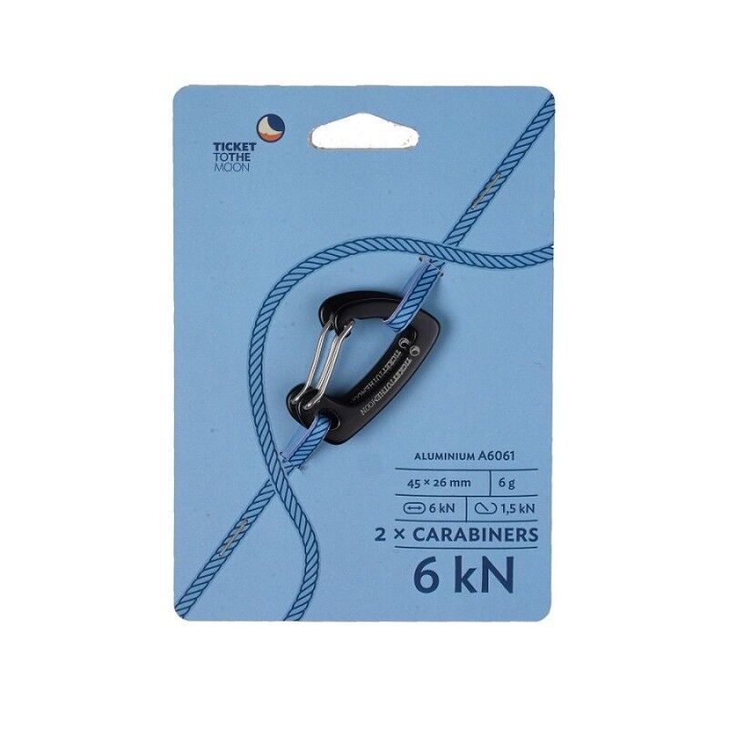 Ticket to the Moon Aluminium carabiner 6kN x2 - Moschettone | Hardloop