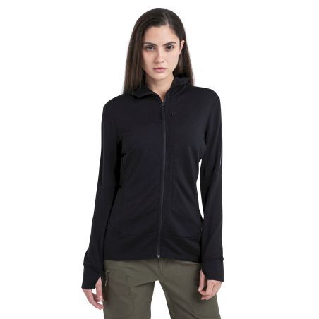 Pull Icebreaker Homme Laine Mérinos SportLTD, 1/4 Zip, Taille M, Noir, Très Bon état