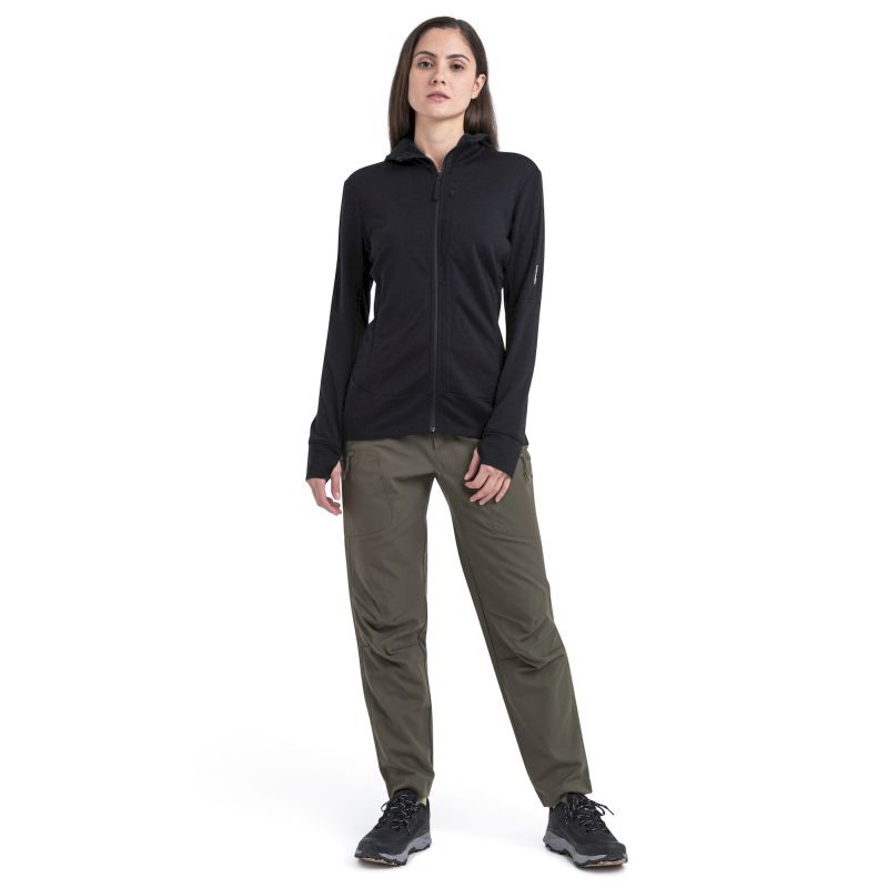 icebreaker 260 Quantum IV LS Zip Hoodie - Fleece de lã merino mulher | Hardloop