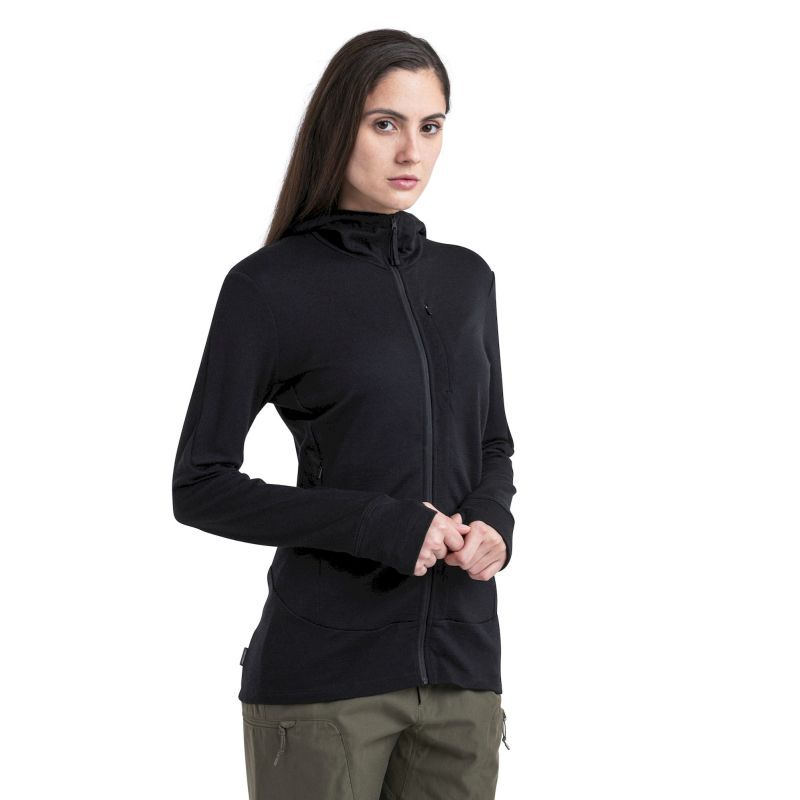 icebreaker 260 Quantum IV LS Zip Hoodie - Polar z wełny Merino® damski | Hardloop
