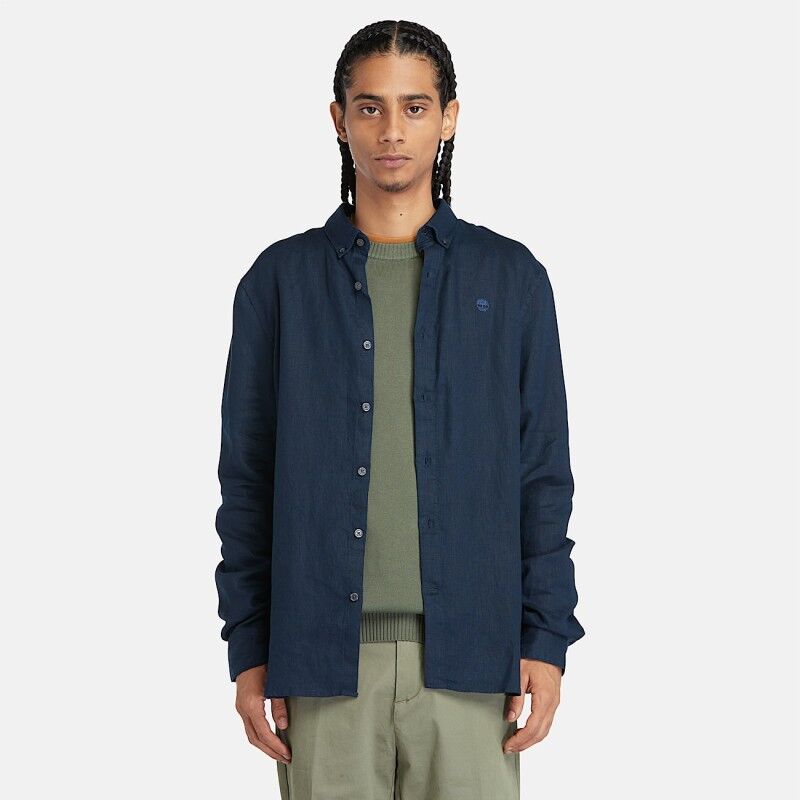 Mill Brook Linen Shirt LS - Overhemd - Heren