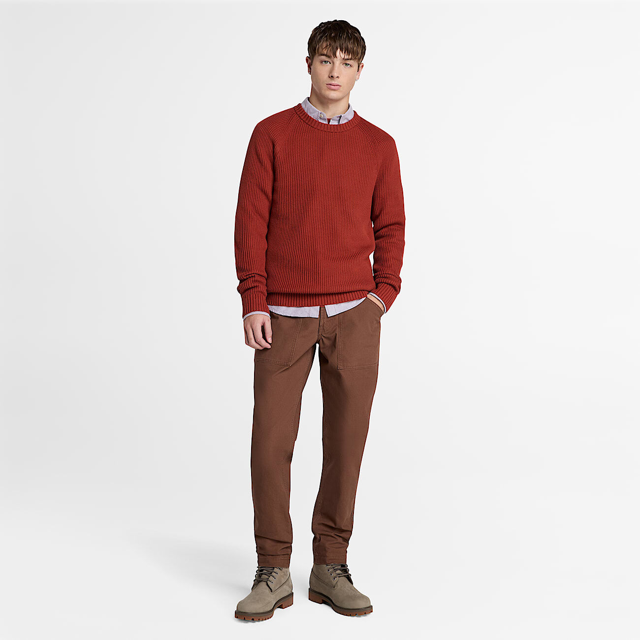 Timberland Raglan Sleeve Ribbed Knit - Jumper - Men's | Hardloop