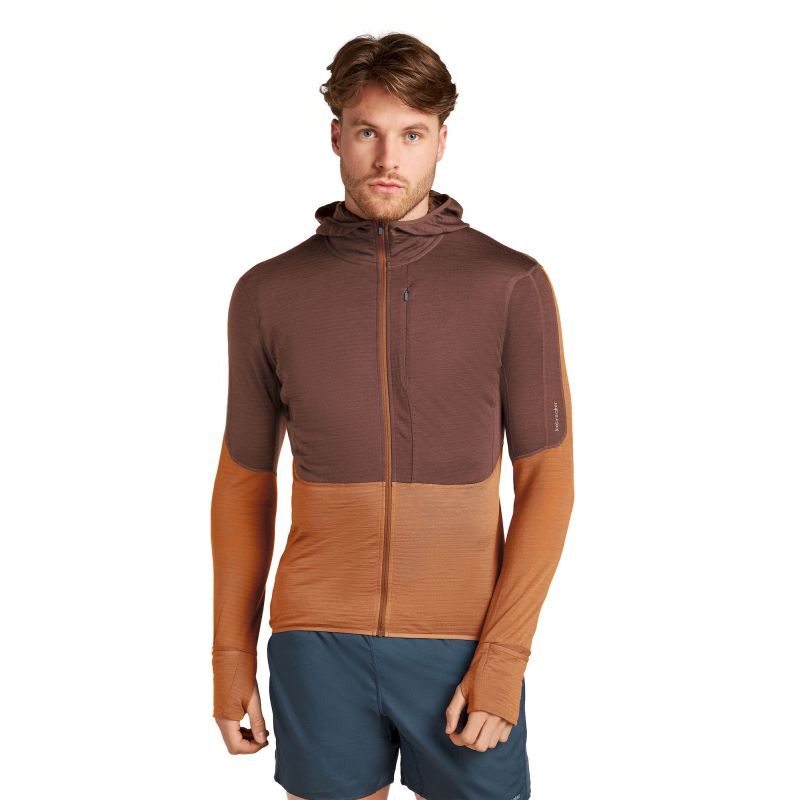 icebreaker 200 RealFleece Descender LS Zip Hoodie - Polar z wełny Merino® męski | Hardloop