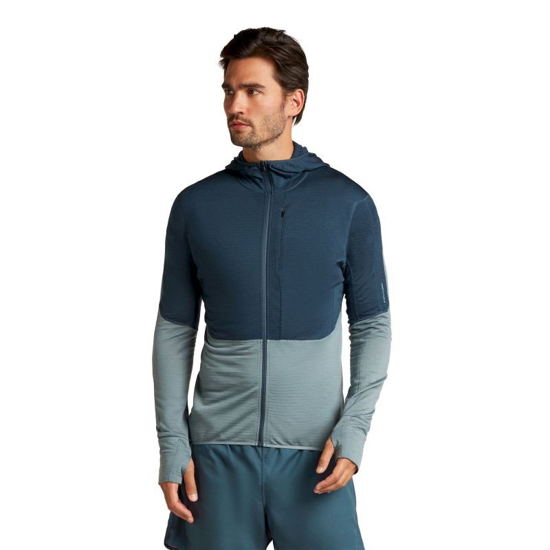 icebreaker 200 RealFleece Descender LS Zip Hoodie - Giacca in pile di merino - Uomo | Hardloop