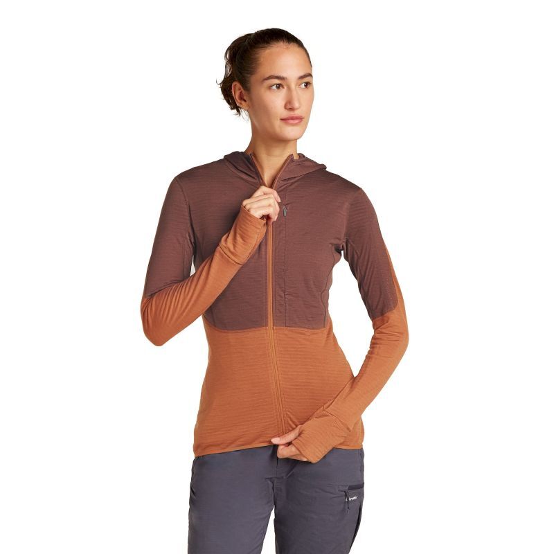 icebreaker 200 RealFleece Descender LS Zip Hoodie - Polar z wełny Merino® damski | Hardloop