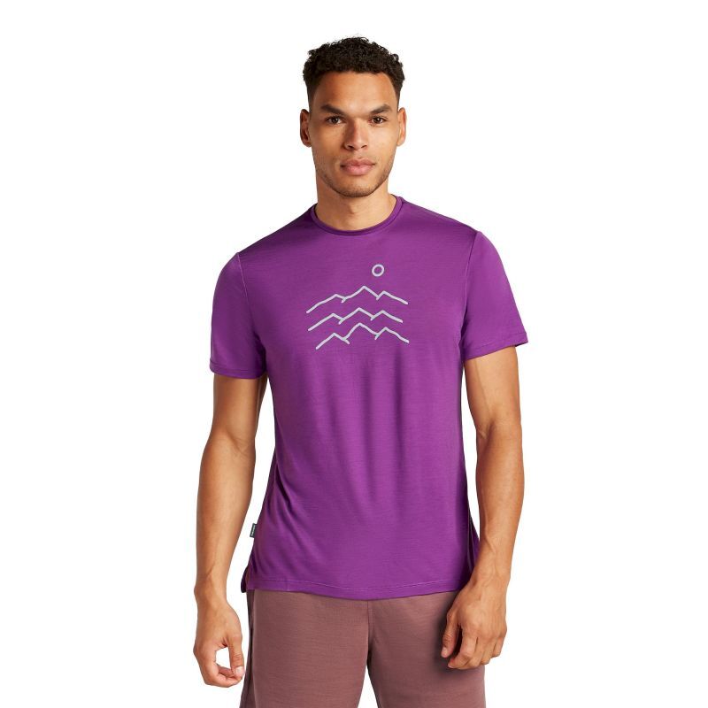 icebreaker Merino Blend 125 Cool-Lite Sphere SS Tee Across the Peaks - Merinoshirt - Herren | Hardloop
