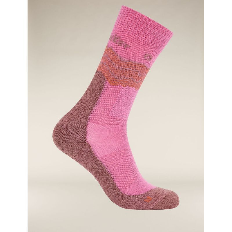 icebreaker Merino Hike+ Medium Crew Across the Peaks - Calze merino - Donna | Hardloop
