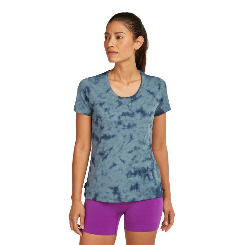 icebreaker Merino 150 Tech Lite SS Scoop Tee Cloud Dye - T-shirt en laine mérinos femme | Hardloop