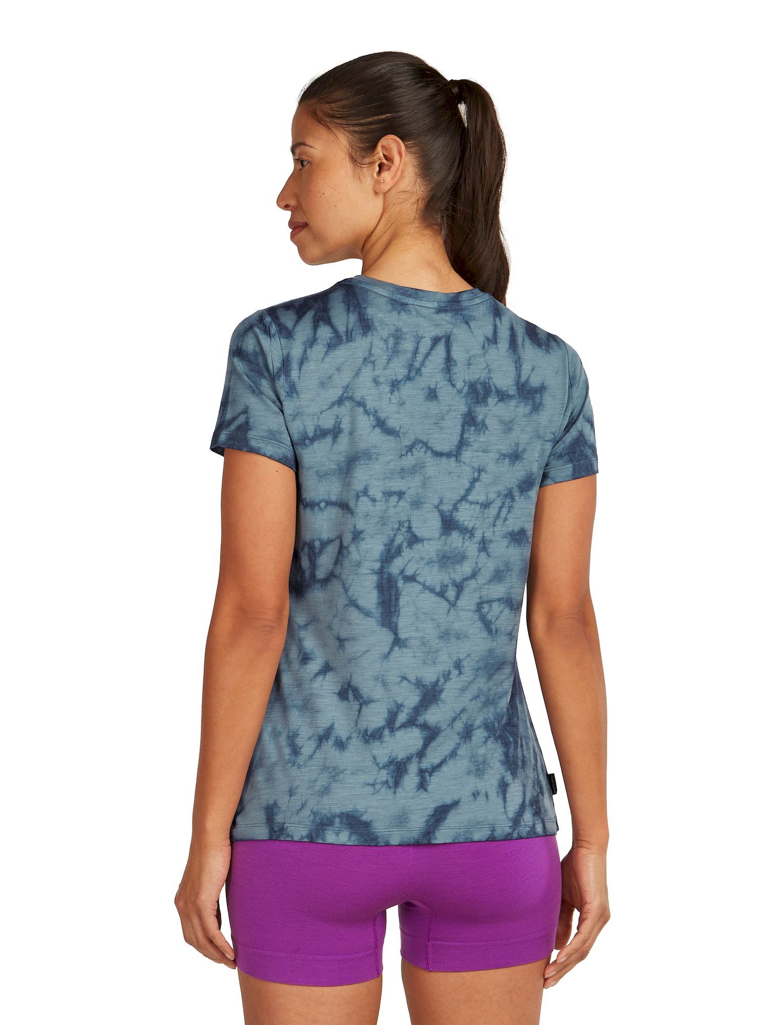 icebreaker Merino 150 Tech Lite SS Scoop Tee Cloud Dye - T-shirt en laine mérinos femme | Hardloop