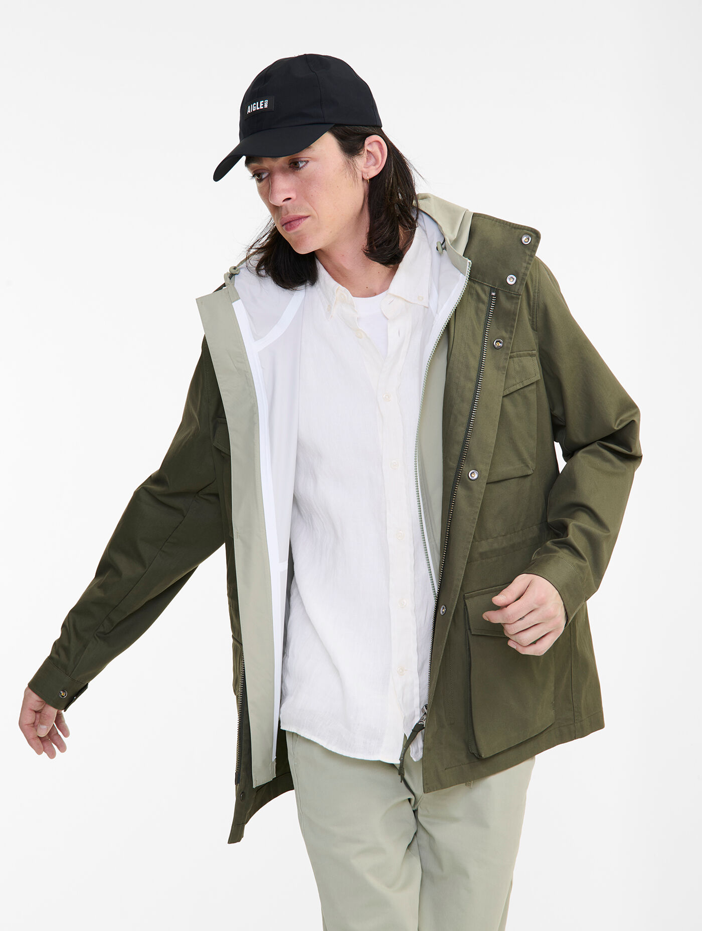 Aigle Veste Saharienne Capuche Rétractable - Jacke - Herren | Hardloop
