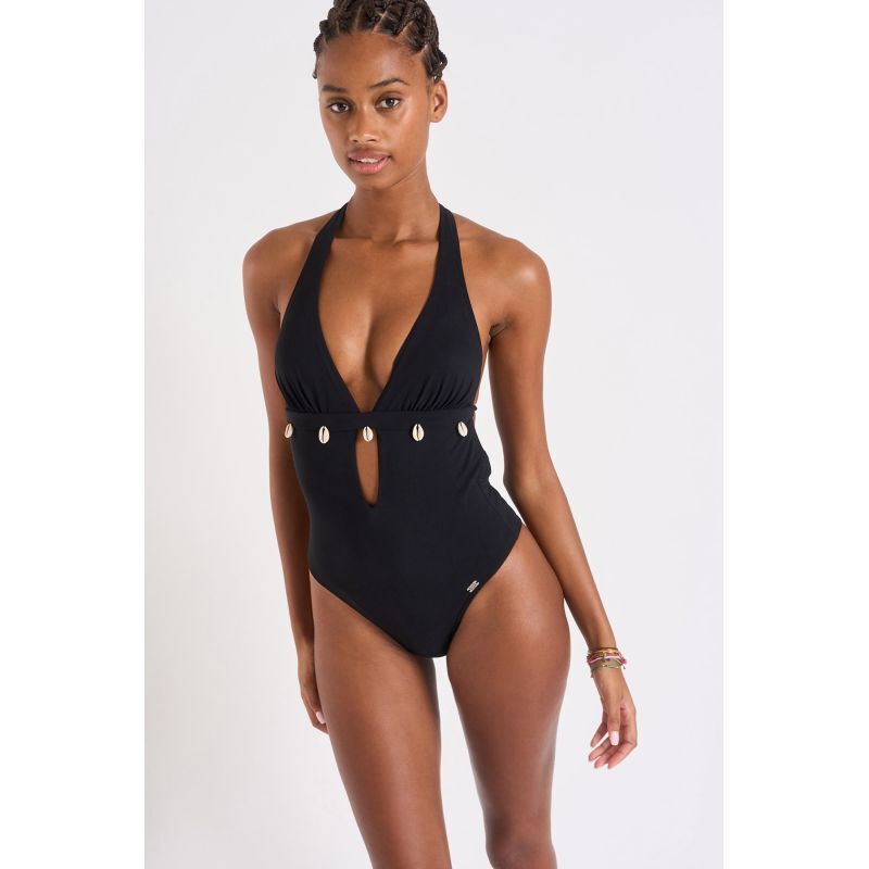 Banana Moon Shellina Black - Costumo da bagno 1 pezzo da donna | Hardloop
