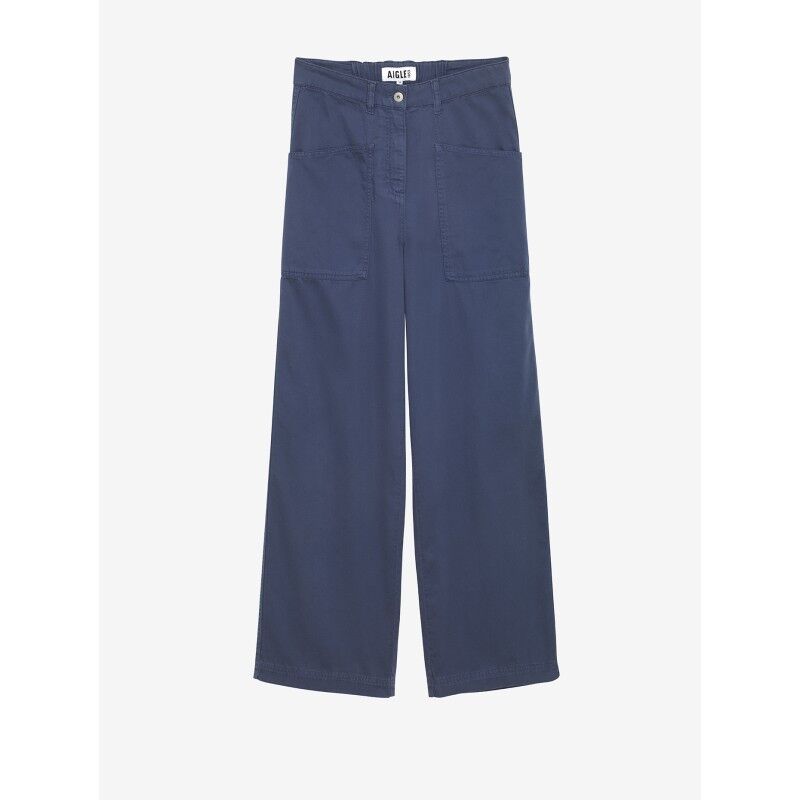 Pantalon Twill Coton Lin - Housut - Naiset
