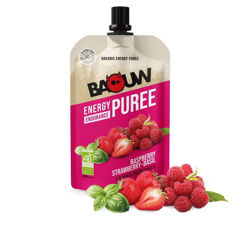 Baouw Framboise-Fraise-Basilic - Compota y puré energéticos | Hardloop