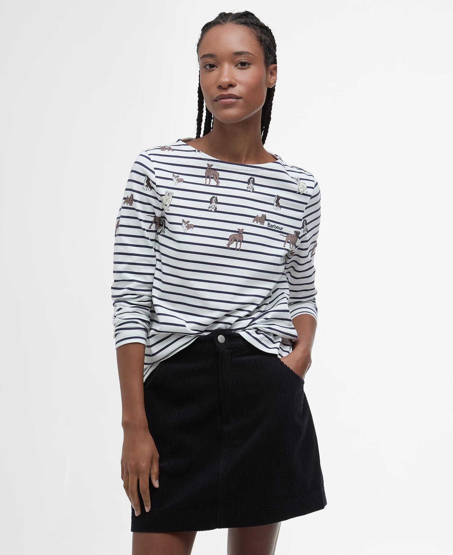 Barbour Bradley Print Top - Camiseta - Mujer | Hardloop