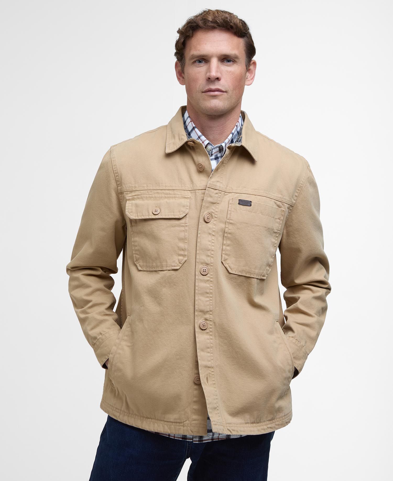 Barbour Lingfield Canvas Overshirt - Veste homme | Hardloop
