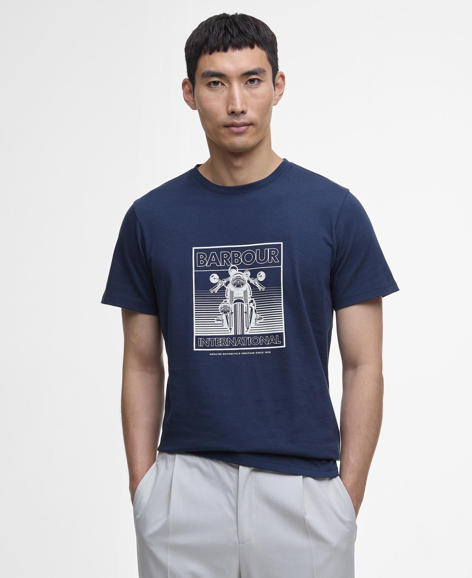 Barbour International Track Graphic - T-shirt meski | Hardloop