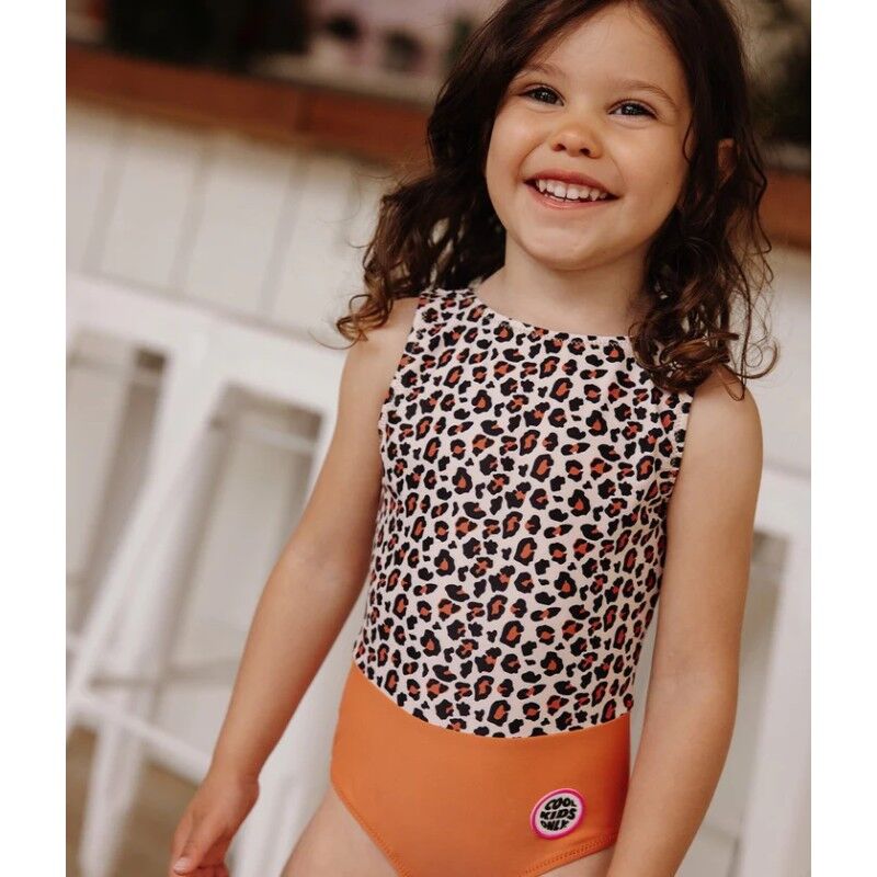 Maillot De Bain De Compétition Fille - Imprimé Léopard Rose Et Noir - Taille 28 - Neuf Avec étiquettes