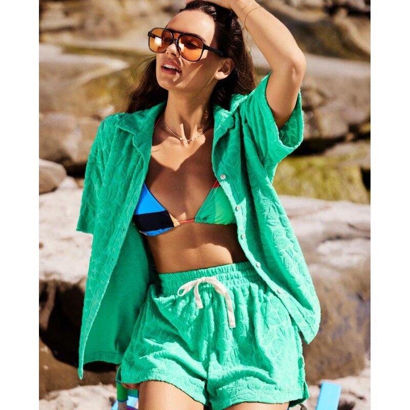 Las Dalias Terry - Camisa mulher