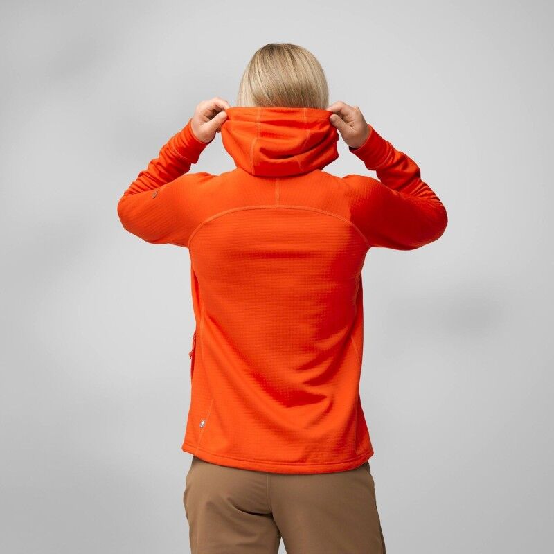 Fjällräven Abisko Grid Fleece Hoodie - Forro polar - Mujer | Hardloop