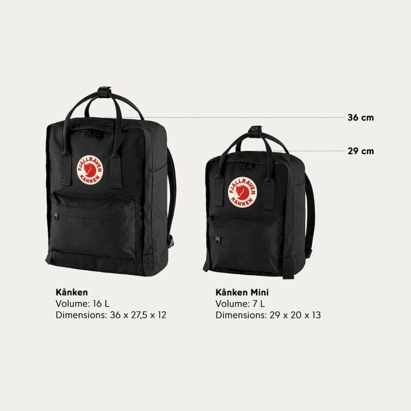 Fjällräven Kånken No. 2 Black Mini - Urbane rygsæk | Hardloop