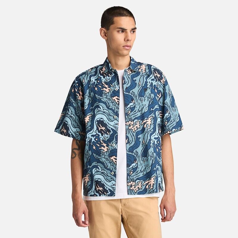 Timberland Seersucker Grphic Resort - Camicia - Uomo | Hardloop