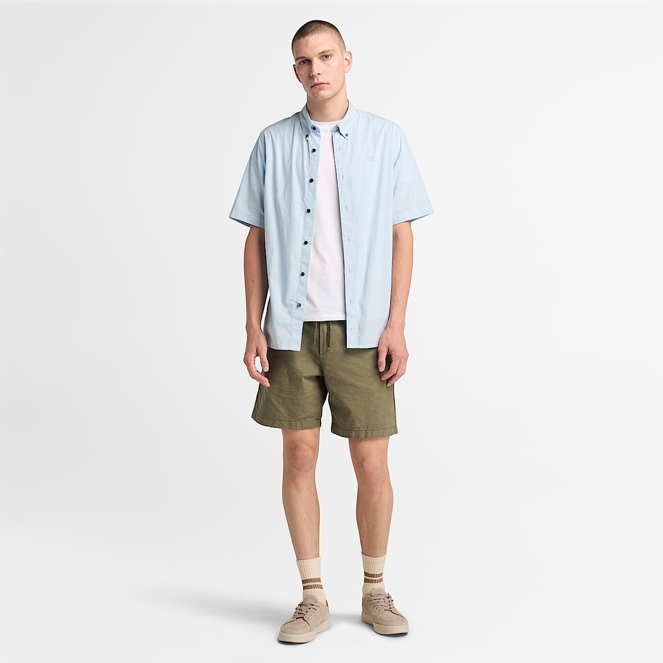 Timberland Strech Poplin Short Sleeve Shirt - Camicia - Uomo | Hardloop