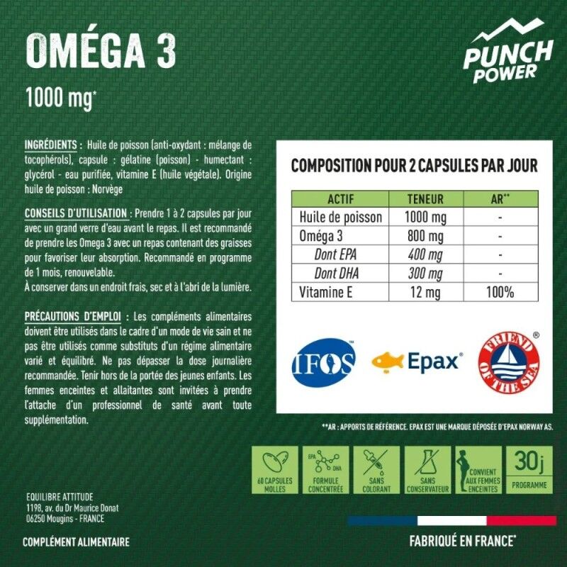 Punch Power Omega 3 1000 Mg 60 | Hardloop