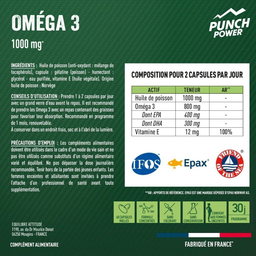 Punch Power Omega 3 1000 Mg 60 | Hardloop