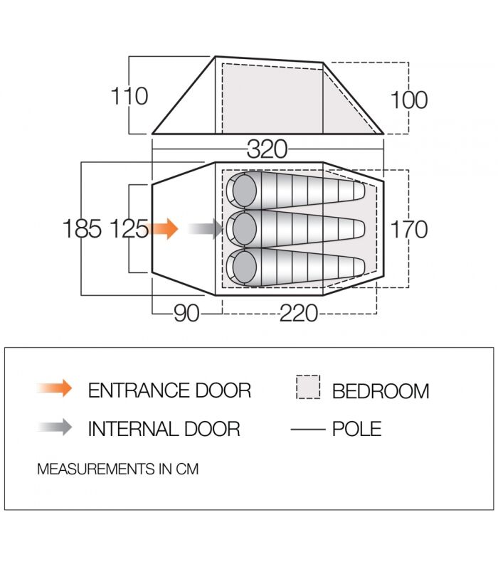 Vango F10 Erebus 3 - Tent