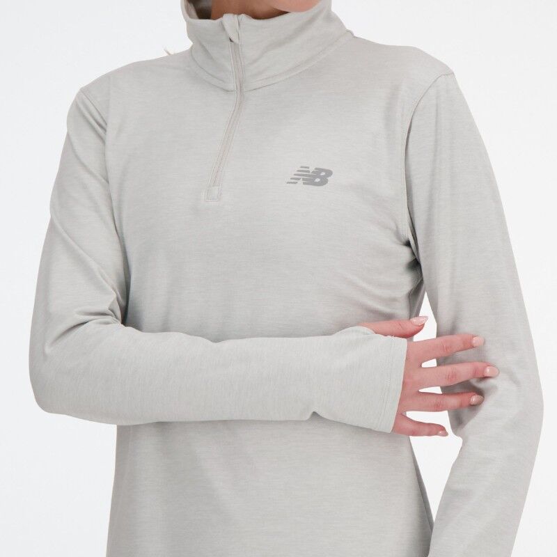 New Balance Sport Essentials Space Dye Quarter Zip - Dámská fleesová mikina | Hardloop