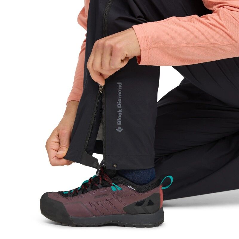 Black Diamond Fineline Stretch FZ Pants - Waterproof trousers - Women's | Hardloop