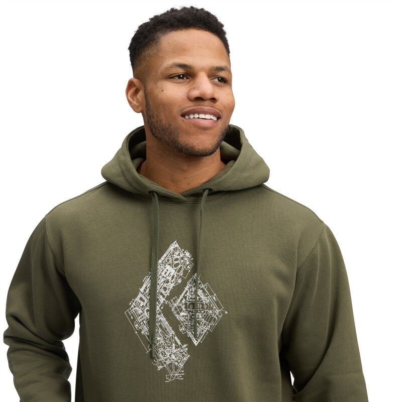 Black Diamond Engineered Diamond Pullover Hoody - Sweatshirt à capuche homme | Hardloop