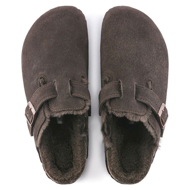 Birkenstock Boston Shearling Suede Leather - Sandaalit | Hardloop