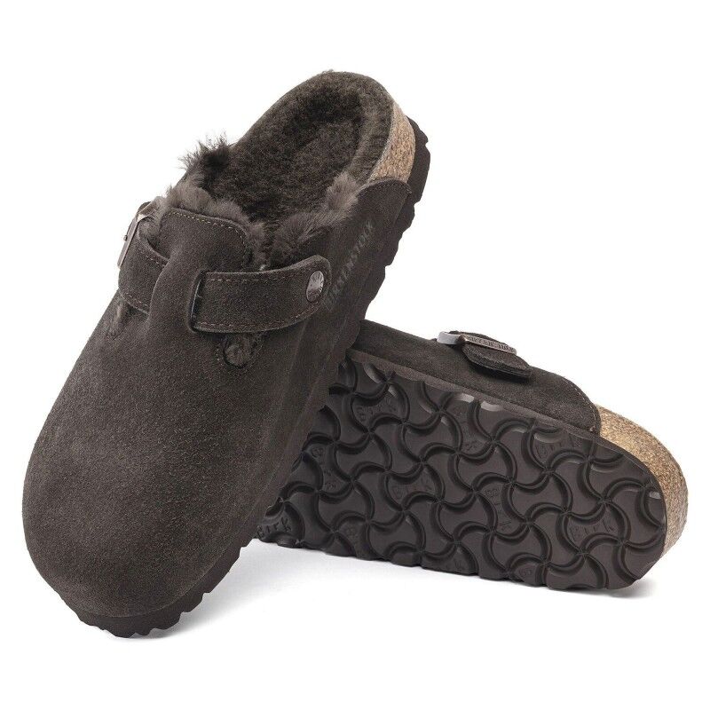 Birkenstock Boston Shearling Suede Leather - Winter sandals | Hardloop