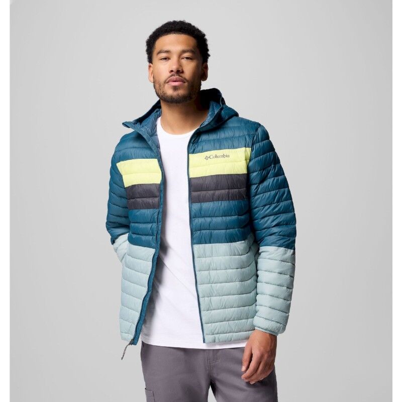 Columbia Powder Pass Hooded Jacket - Tekokuitutakki - Miehet | Hardloop