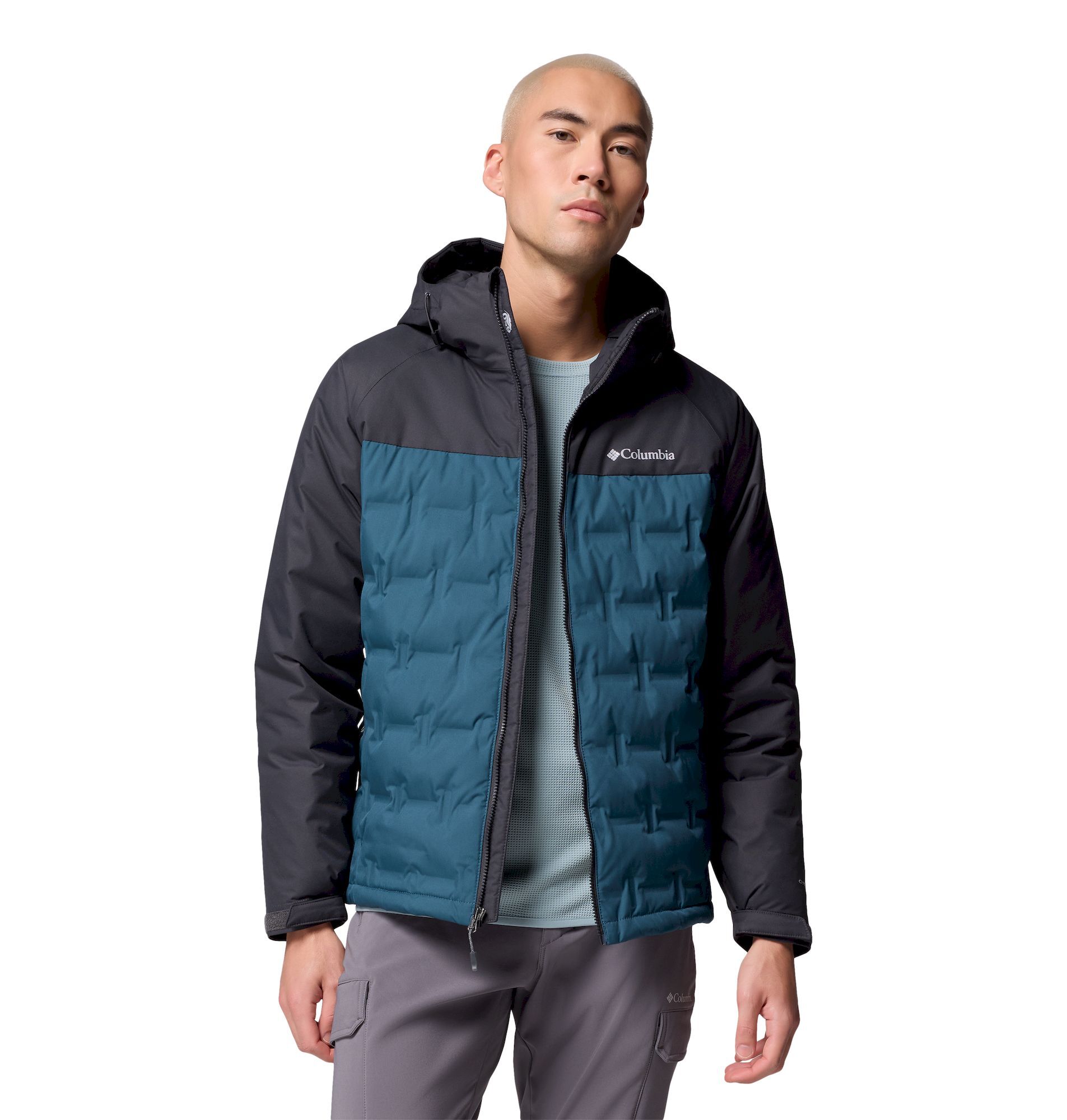 Columbia Mens Down Jacket Blue Columbia Alpha Trail Down Jacket