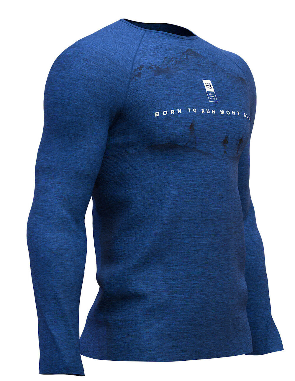 Compressport Training Tshirt LS - Mont Blanc 2019 - T-shirt Herrer